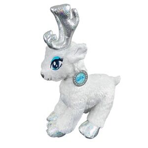 Build A Bear Glisten Reindeer Plush White Silver Holiday Christmas BAB